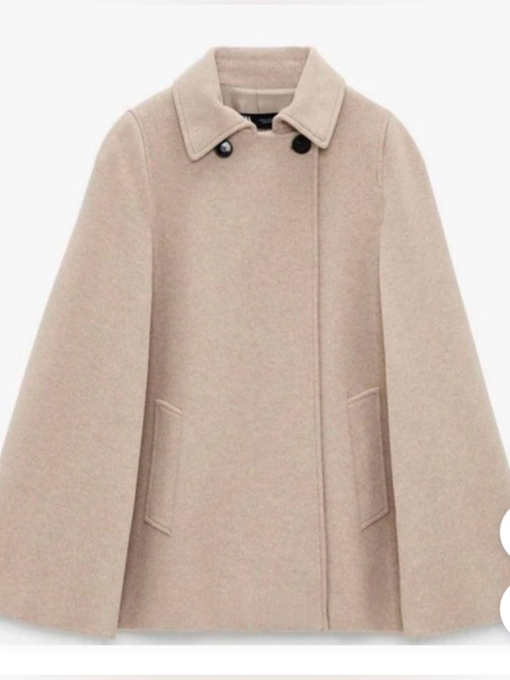Zara Beige Cape Jacket
